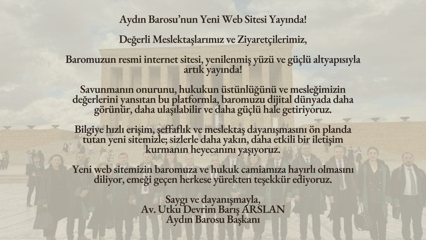 Aydın Barosu Resmi Web Sitesi